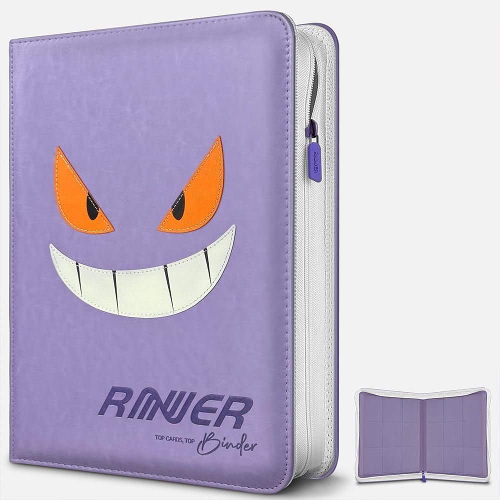 Ultimate 9 Pocket Trading Card Binder - Store 360 Cards in Style with Eco-Friendly Purple Design