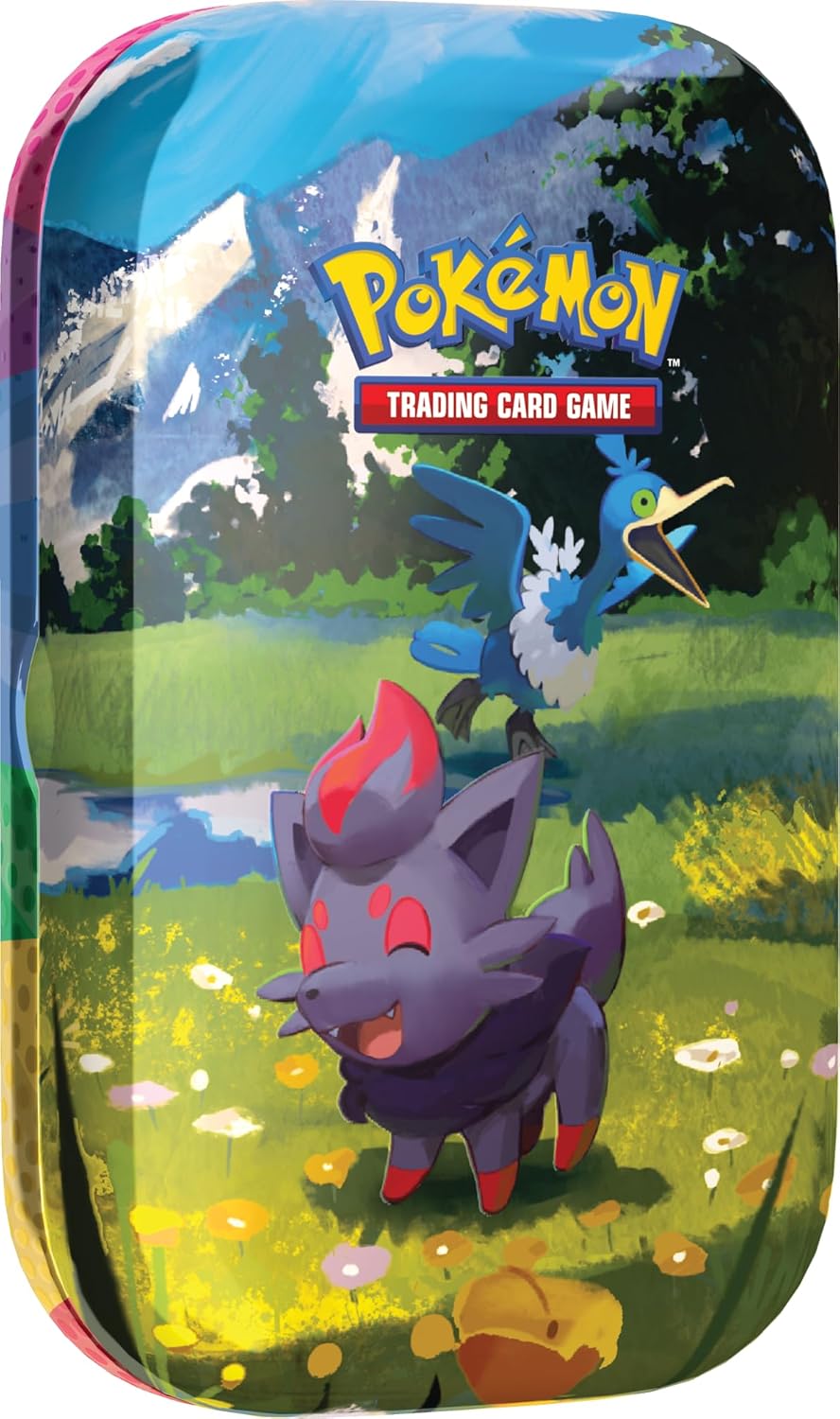 Mega Evolution Ascended Heroes Mini Tin: Zorua & Cramorant – Includes 2 Booster Packs, Art Card & Sticker Sheet!